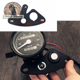 Pass công tơ đơn kèm lỗ bắt ổ khóa độ xe cafe racer, độ xe cổ, honda 67, win, street tracker