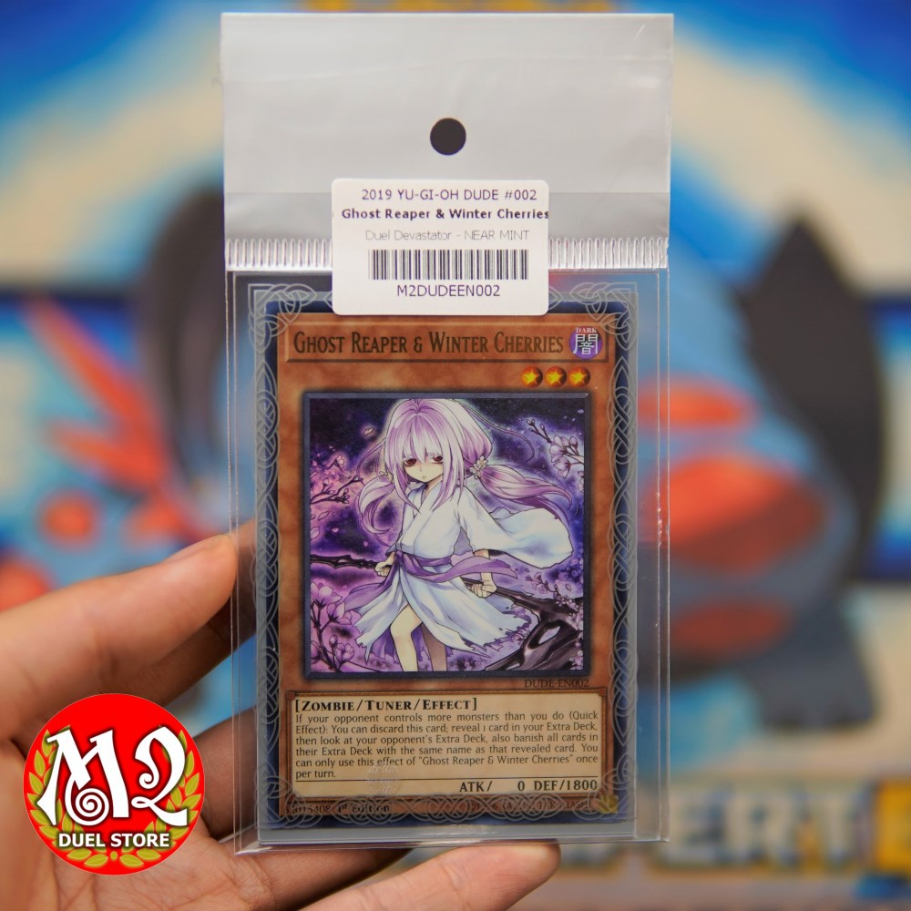 Thẻ bài yugioh DUDE-EN002Ghost Reaper &amp; Winter Cherries(alternate art) - Ultra Rare -  Bảo quản M2SCCQ-LITE