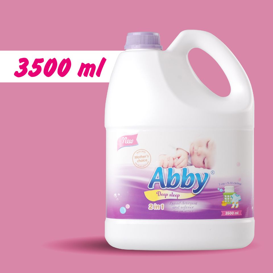 Nước giặt xả em bé ABBY dung tích 3500ml - Hàng chính hãng an toàn cho da bé, hương thơm nhẹ nhàng