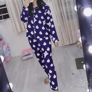 ĐỒ BỘ PIJAMA KATE THÁI LOẠI 1 TAY DÀI QUẦN DÀI MẶC NHÀ