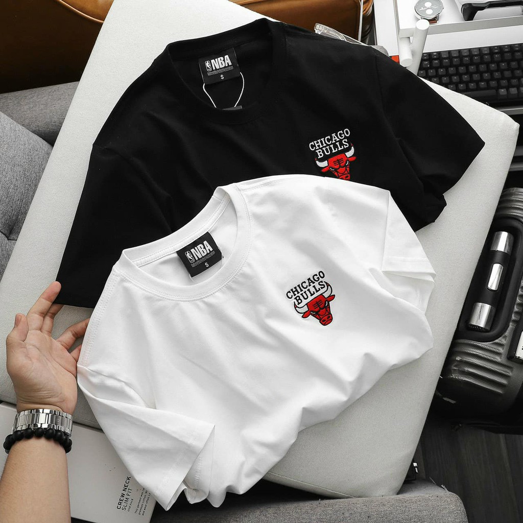 VfKG /Áo Thun Chicago Bulls Thêu Logo!
