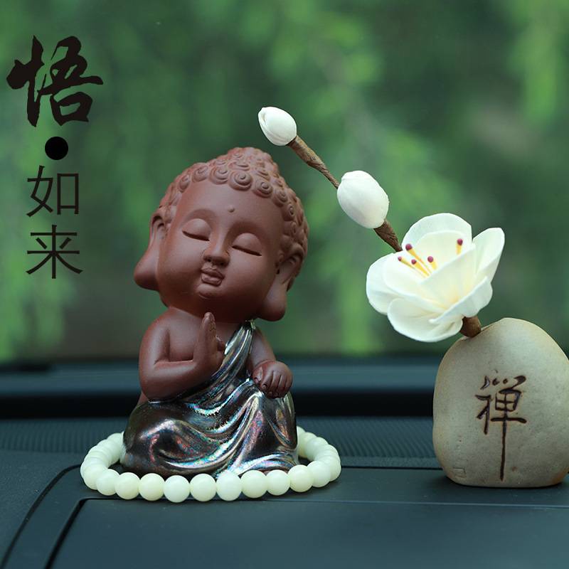 Set Mô Hình Phật Di Lặc / Hoà Thượng Trang Trí Bảng Điều Khiển Xe Hơi