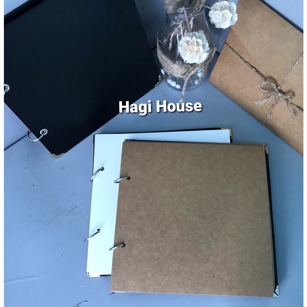 Sổ dán ảnh 18 x18 handmade, scrapbook chưa trang trí cho các bạn thỏa sức sáng tạo