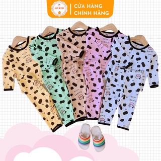 Bộ Thu Đông Cho Bé 💖 Bộ BÒ SỮA Dài Tay Cho Bé Trai Bé Gái 💖 Chất Cotton Cao Cấp Họa Tiết Thấm Hút Mồ Hôi Tốt