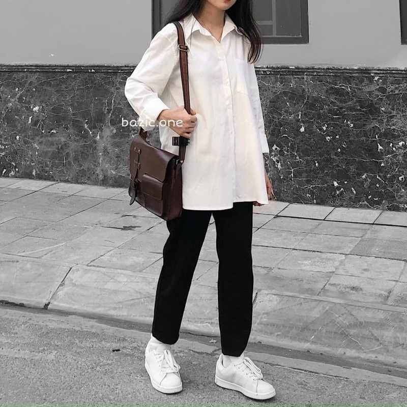 Sơ mi lệch tà ulzzang xinh xắn ( ẢNH THẬT + VIDEO ) | BigBuy360 - bigbuy360.vn