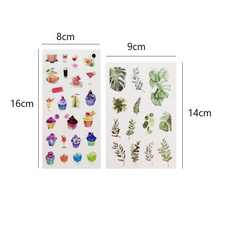 Set 48-120 Sticker trang trí planner STG070 Gachini