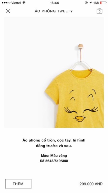 Áo thun ngắn tay zara