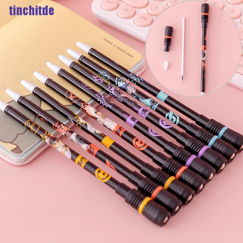 [Tinchitde] Non Slip Coated Spinning Pen Rolling Pen Ball Point Improve Learning Supplies [Tin]
