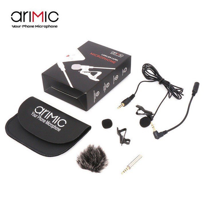 Micro cài áo chuyên dùng cho điện thoại và máy ảnh AriMic Clip-on Lavalier