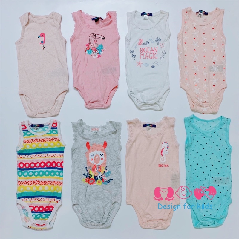 (Size 12-24m) Bodysuit, bộ body chip BA LỖ sát nách hàng xuất dư LUPILU vải thông hơi cho bé (12-18m)