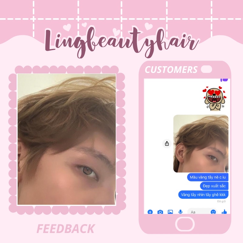 Thuốc nhuộm tóc màu VÀNG TÂY, không tẩy tóc lên từ nền nâu