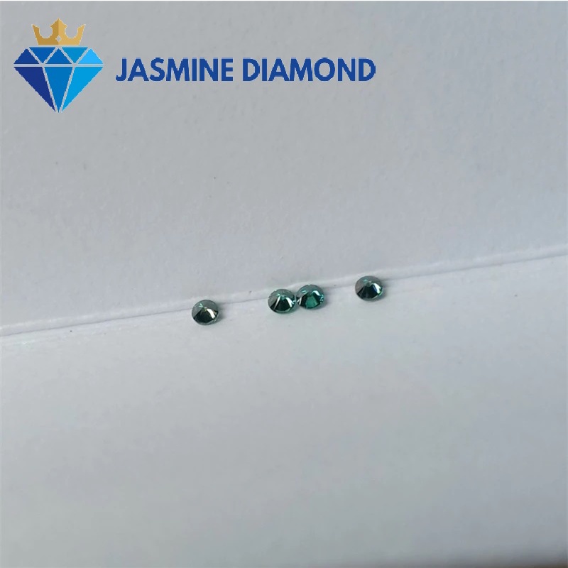 Kim cương nhân tạo Mỹ Moissanite tấm màu xanh lá