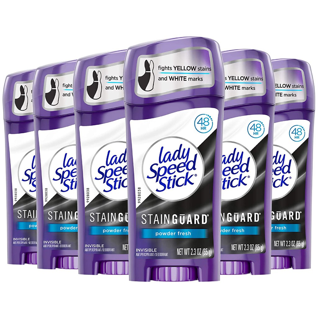 Thanh lăn khử mùi nữ Lady Speed Stick Antiperspirant Deodorant Stainguard 48h 65gr ngăn ố vàng áo