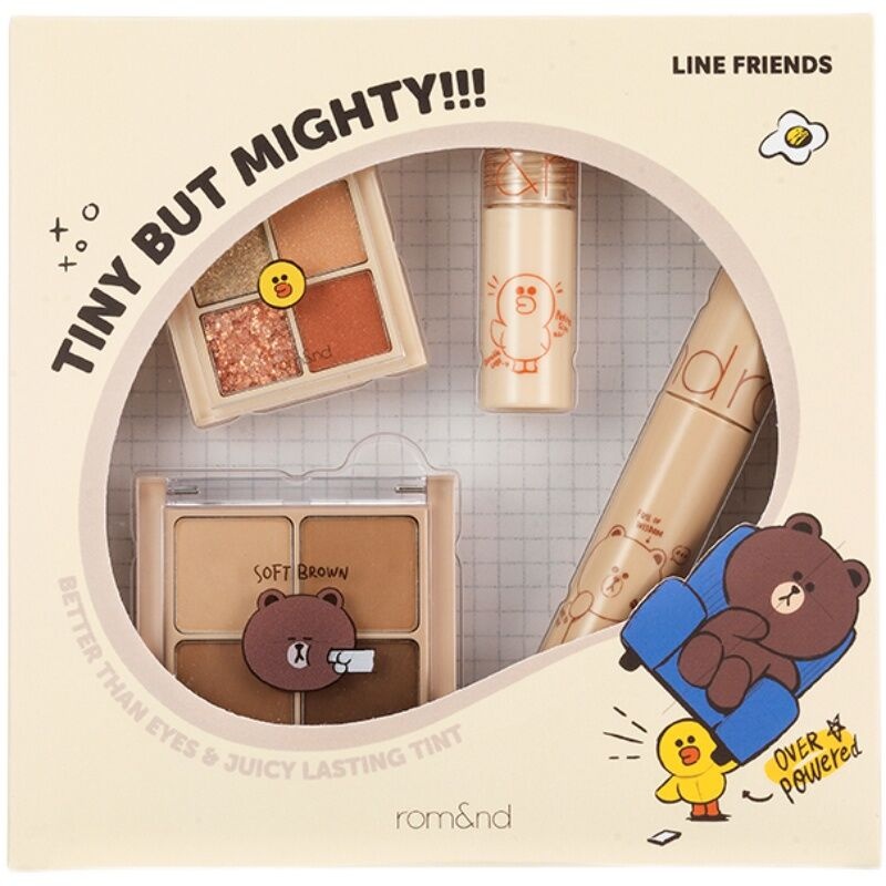 Bộ 4 món mỹ phẩm Rom & ND phiên bản Line Friends giới hạn tí hon nhưng mạnh mẽ