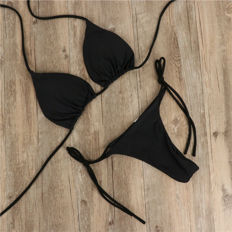 Bộ bikini hai mảnh nâng ngực phong cách Brazil quyến rũ cho nữ