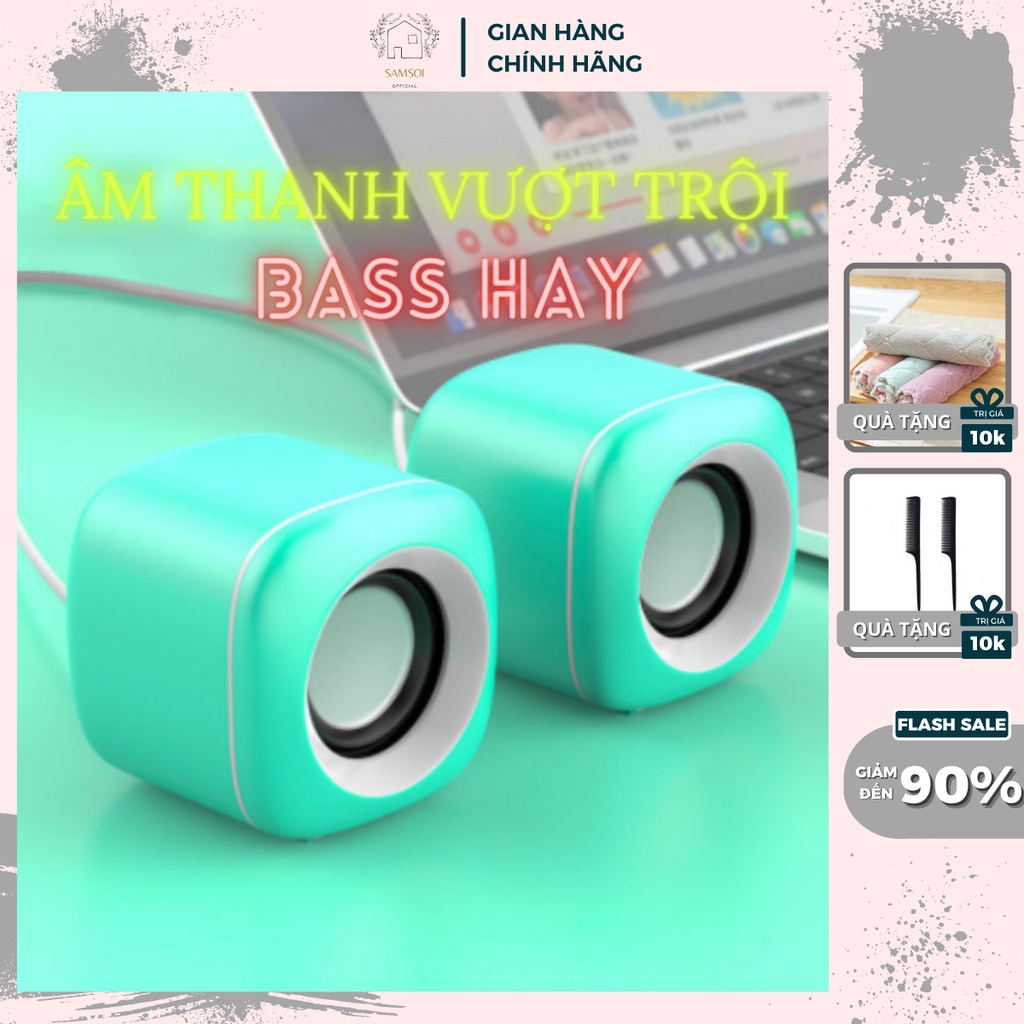 Loa Máy Tính Mini Để Bàn polka.store Dòng Cao Cấp EZEEY- Bass Mạnh- Âm Thanh Hay- Loa Vi Tính Thiết Kế Sang Trọng LMT02