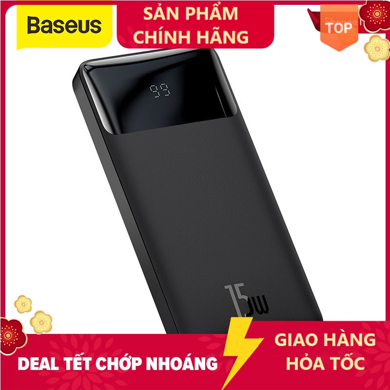 Sạc dự phòng Baseus sạc nhanh PD 15W 10000mAh/20000mAh/30000mAh màn hình kỹ thuật số