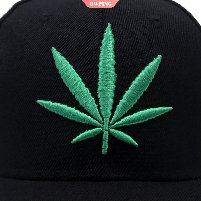 Nón Lưỡi Trai Thêu Hình Lá Phong 100% Cotton Thời Trang