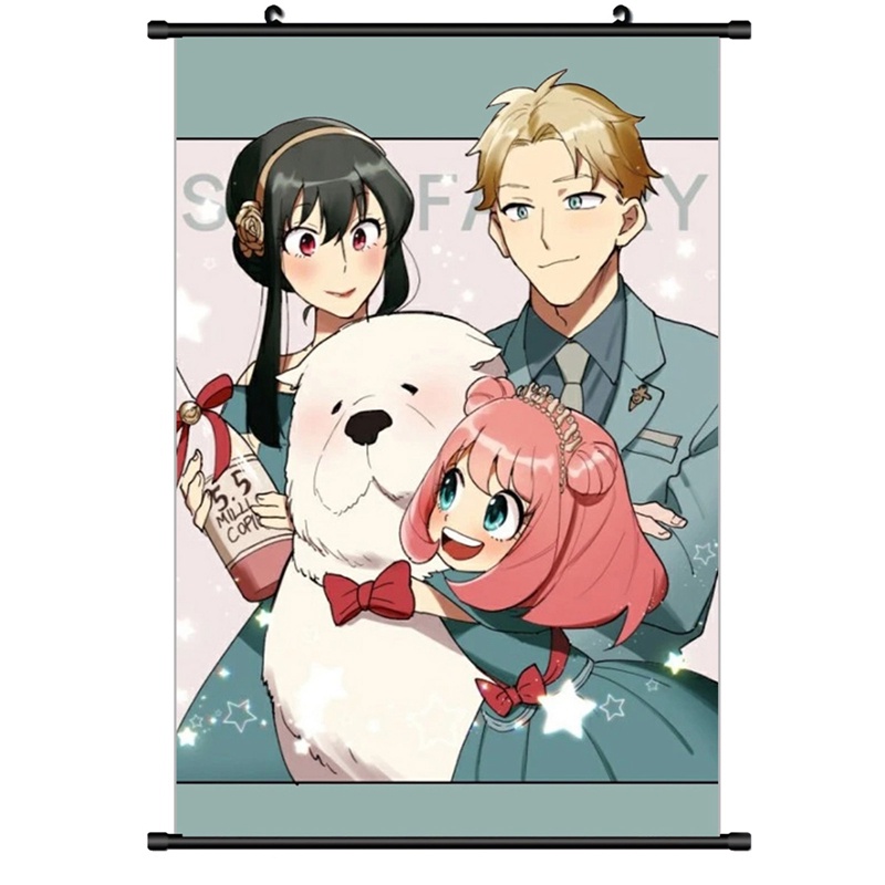 Poster Treo Tường Trang Trí In Hình Spy x Family Loid Forger Yor Briar Anya Forger Bond|