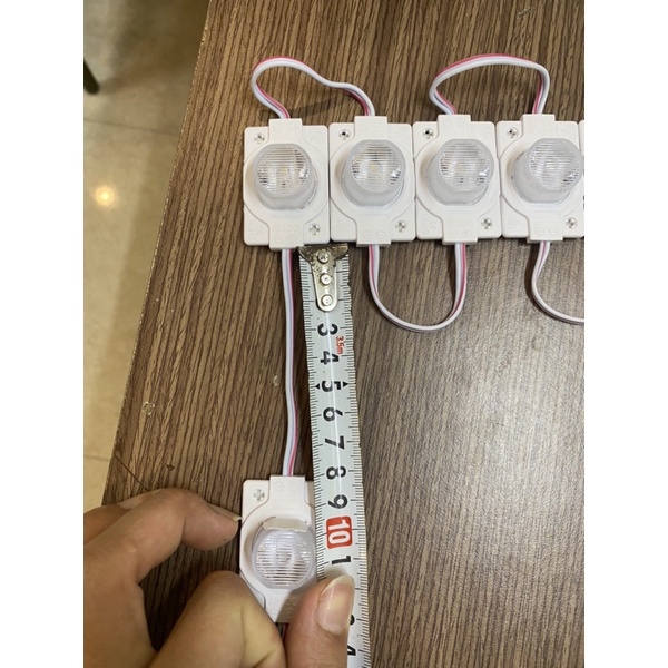 Vỉ 20 bóng led rọi mắt trâu 12V - 1,5W ánh sáng trắng, vàng nắng
