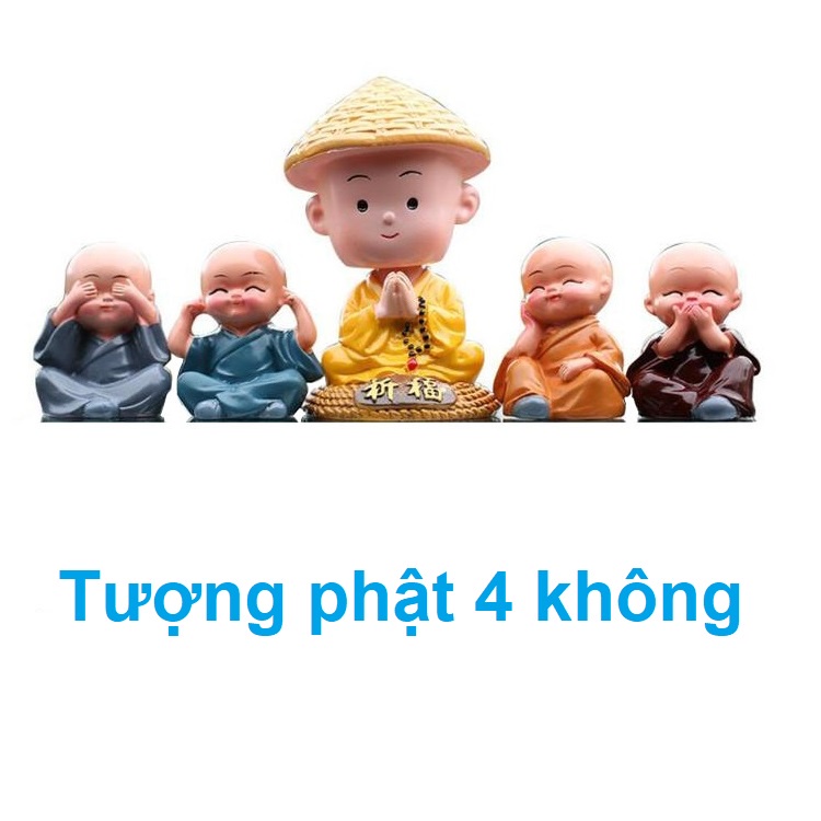 Tượng phật 4 không trang trí taplo ô tô hoặc trên bàn làm việc