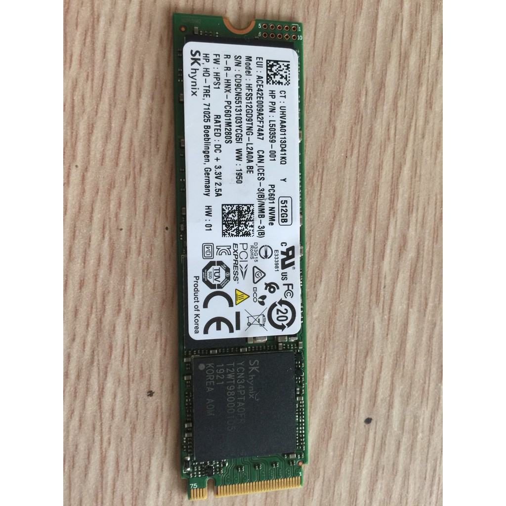 ổ cứng NVME 512G SK Hynix PC601 dùng lướt