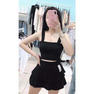Áo croptop 2 dây bản to ( có mút ngực )