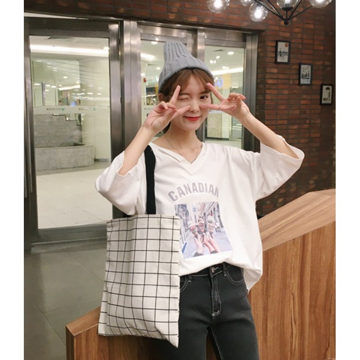 TÚI TOTE KẺ Ô CẢO_Hot Trend