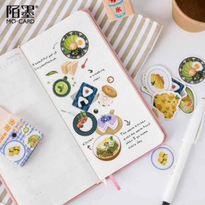 Bộ 46 Sticker Món Ăn Hàn Quốc Ngon Miệng E65