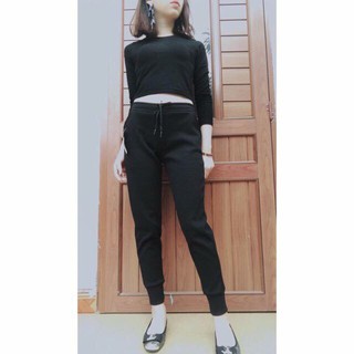 FREESHIP ĐƠN 99K_Quần jogger gân tăm nữ