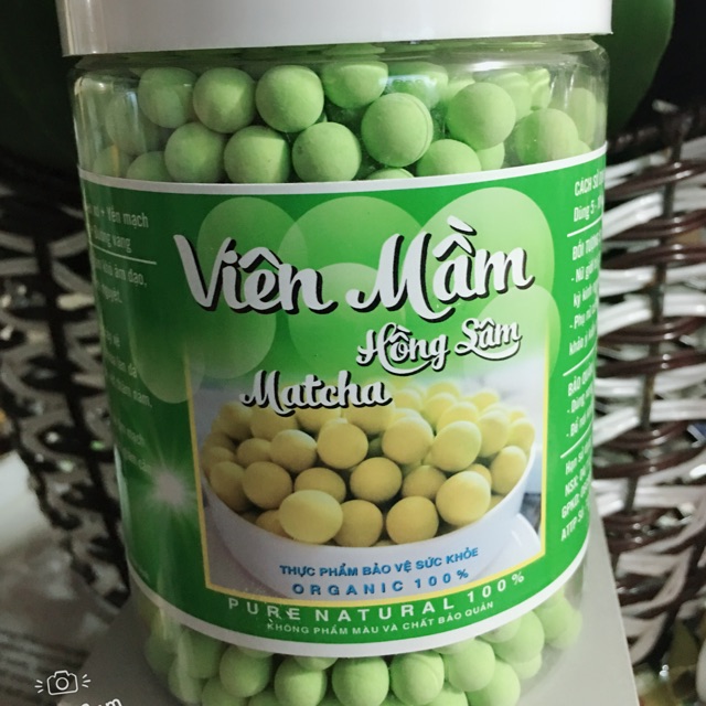 1Kg [ 2 Hộp] Viên Mầm Matcha