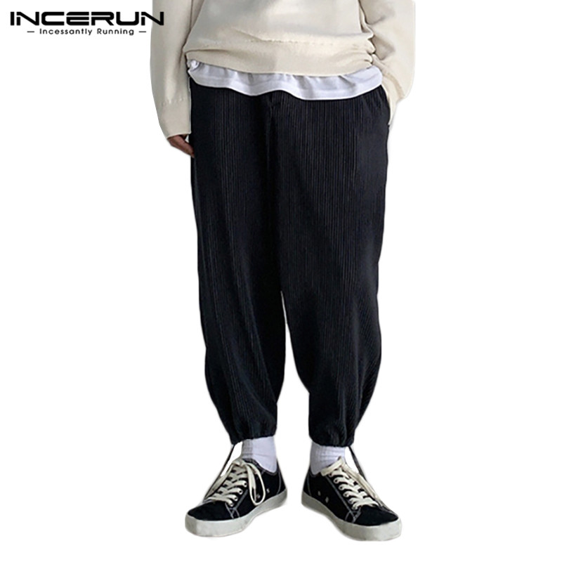 Quần Dài INCERUN Lưng Thun Phong Cách Hàn Quốc Thời Trang Năng Động Cho Nam