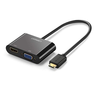 Cáp chuyển mini hdmi ra hdmi và vga cao cấp ugreen 40385