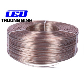 DÂY ĐIỆN TRONG SUỐT 2 LÕI CUỘN 5 MÉT CHO LED NEON VỎ PVC TRONG SUỐT LÕI ĐỒNG MẠ THIẾC