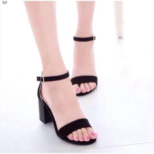 Sandal cao gót 7 phân quai ngang 1 dây