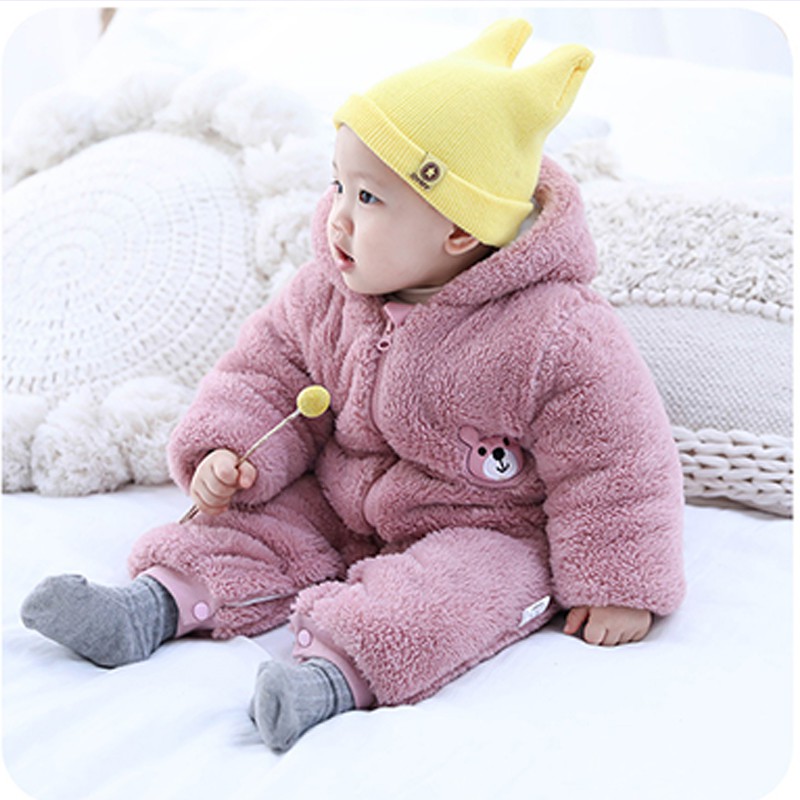 Body lông ủ ấm 3 lớp khóa kéo cho bé 0-12 tháng Hàng cao cấp xuất khẩu Châu Âu SLNB05