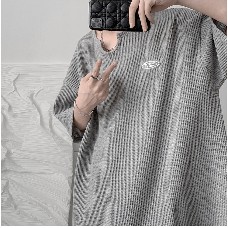 Áo Thun Tay Ngắn Cổ Chữ V Thời Trang Phong Cách Hàn Quốc Cho Nam/ Nữ