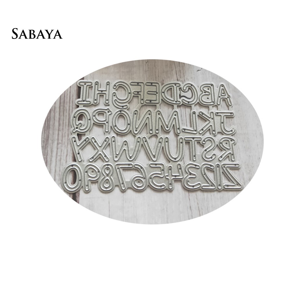 Khuôn Cắt Giấy Làm Từ Kim Loại Hình Chữ Cái Trang Trí Scrapbook