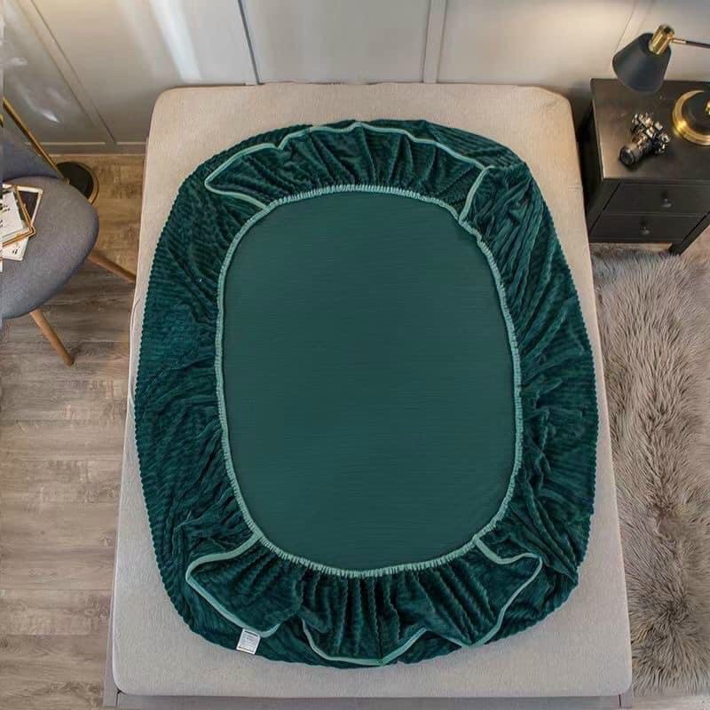 Bộ ga gối nỉ nhung tăm hàng dày loại 1