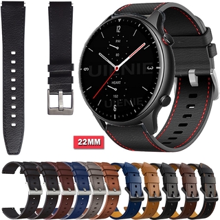 Dây đeo bằng da 22mm tích hợp cho đồng hồ thông minh Huami Amazfit Gtr 2 2e 47mm Pace Stratos 3 2 2s