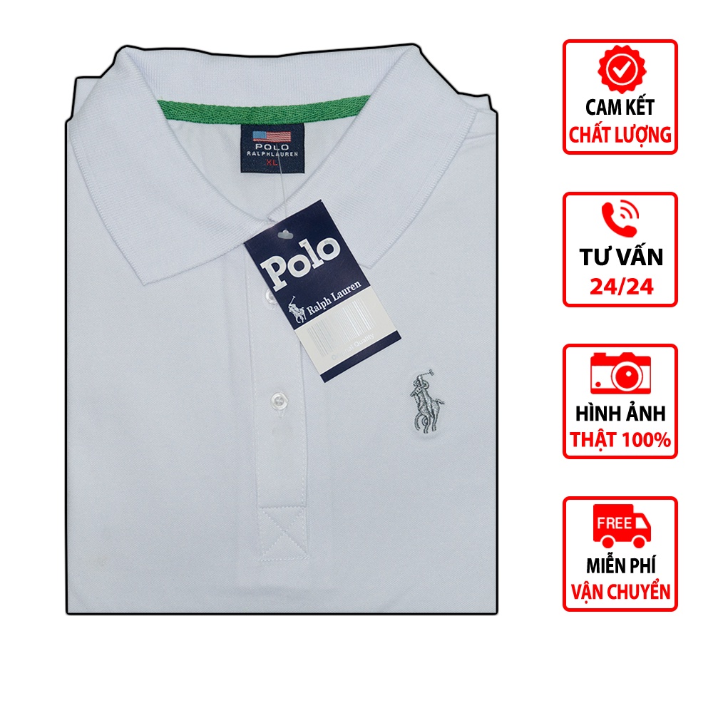 Áo thun Polo NAM cao cấp vải Cotton co giãn 4 chiều thắm hút mồ hôi tốt 24 - Màu 4/4