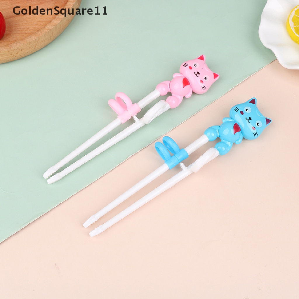 1 Đôi Đũa Nhựa Hình Hoạt Hình Cho Bé Tập Ăn GoldenSquare11