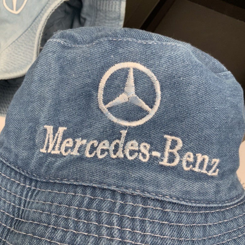 Nón Bucket Jeans 2 Mặt Logo Xe MEC Benz Thời Trang Cá Tính