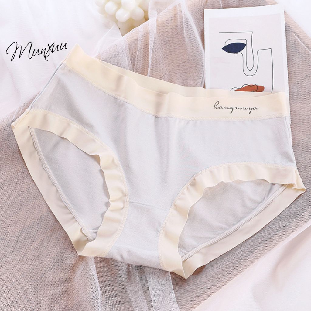 Quần lót nữ MUNXUU vải cotton thoáng mát phối viền su lạnh màu sắc tươi sáng- QC121