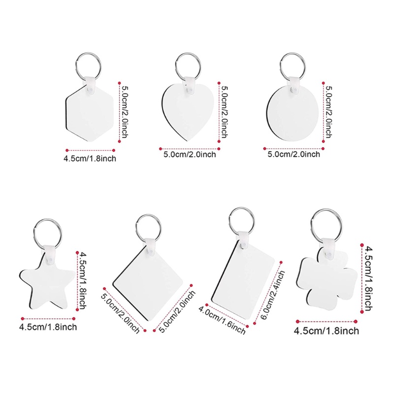 Set 30 Móc Khóa Truyền Nhiệt Hai Mặt MDF