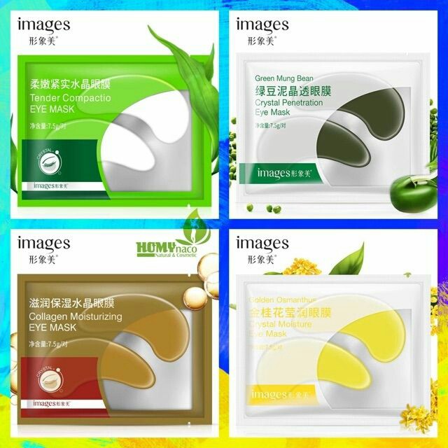Mặt Nạ Mắt Giảm Thâm, Xóa Nếp Nhăn images Collagen, Rong Biển, Đậu Xanh Dưỡng Ẩm Nội Địa Trung Chính Hãng-Keshouhinshop