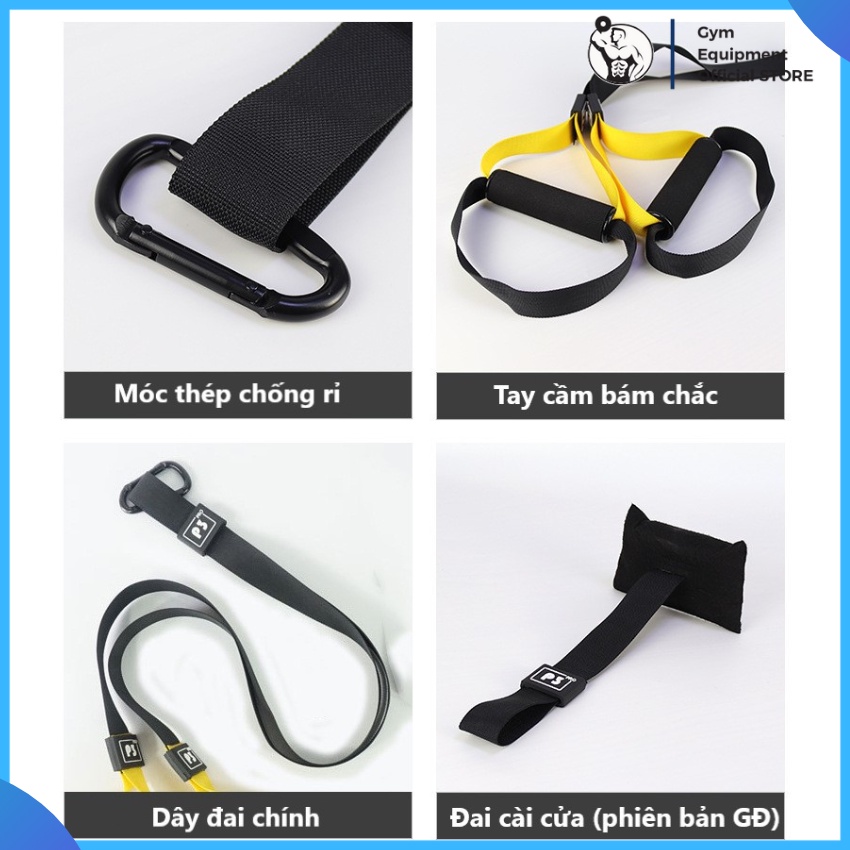 Dây kháng lực TRX suspension tập gym, dây treo kháng lực đa năng tập body weight chính hãng nhập khẩu ULTIMATE GYM