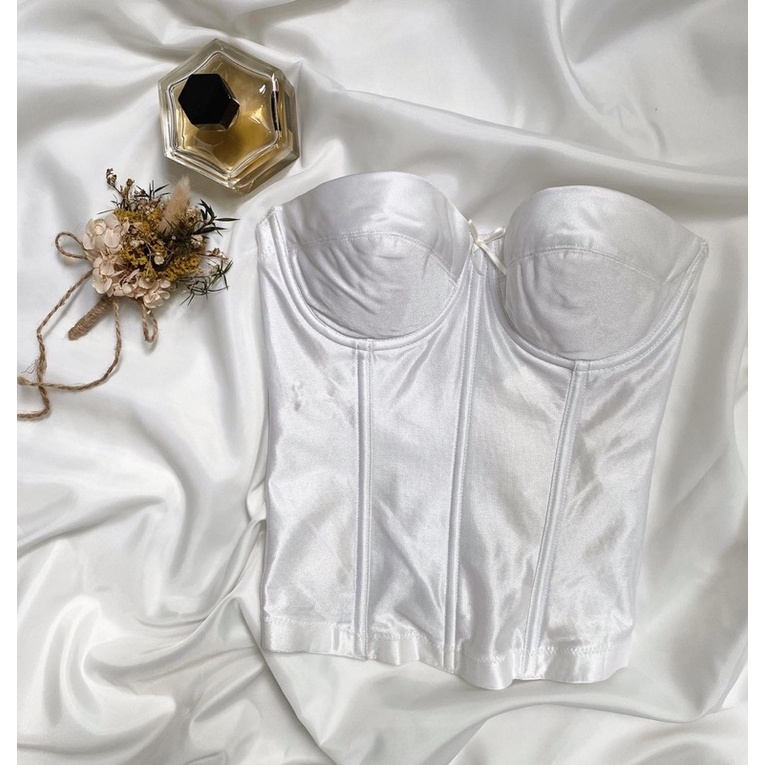 Áo corset trắng trơn 2hand