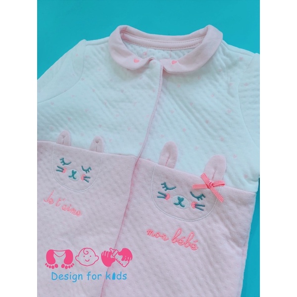 Sleepsuit trần bông hãng Sergent Major cho bé gái