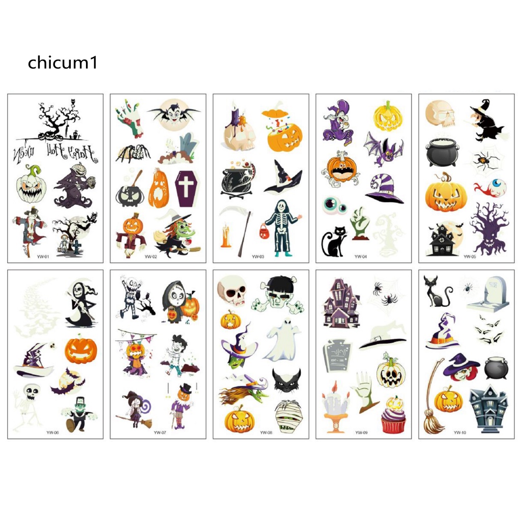 Hình Xăm Dán Chủ Đề Halloween Độc Đáo Cho Bé